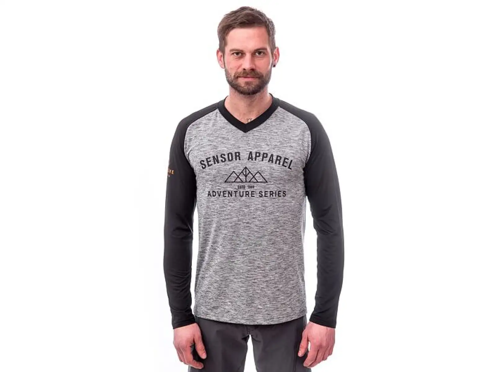 Sensor Charger men's jersey long sleeve grey/black