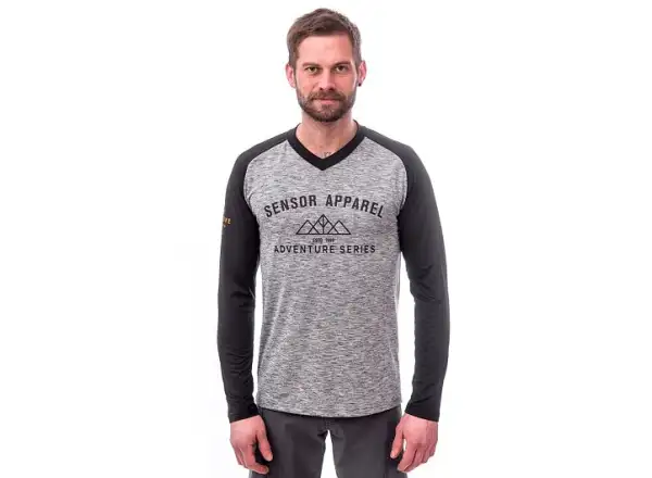 Sensor Charger men's jersey long sleeve grey/black