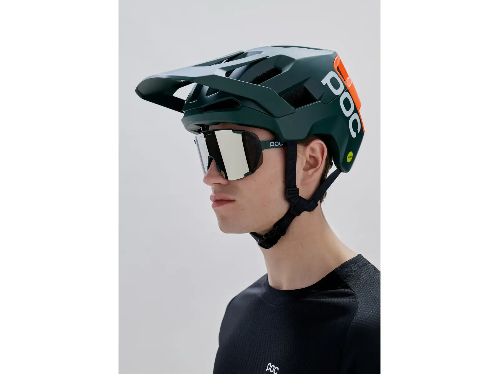 POC Kortal Race MIPS MTB helmet Pargasite Green Matt/Fluorescent Orange Matt