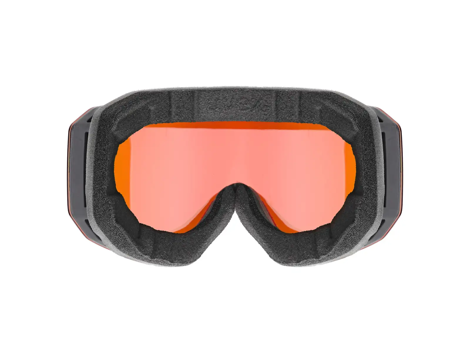 Uvex Evidnt Attract ski goggles black matt/red-orange
