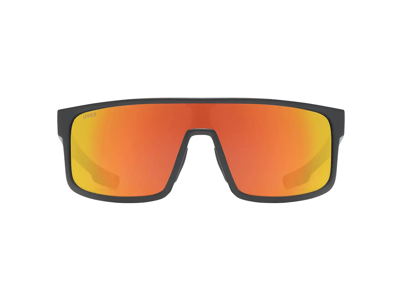 Uvex LGL 51 cycling glasses Black Mat/Mirror Red