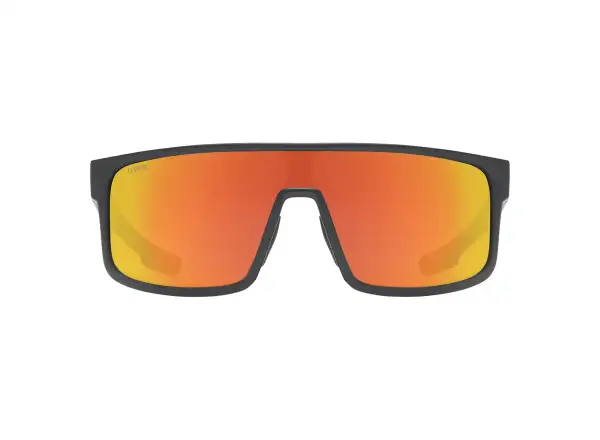 Uvex LGL 51 cycling glasses Black Mat/Mirror Red
