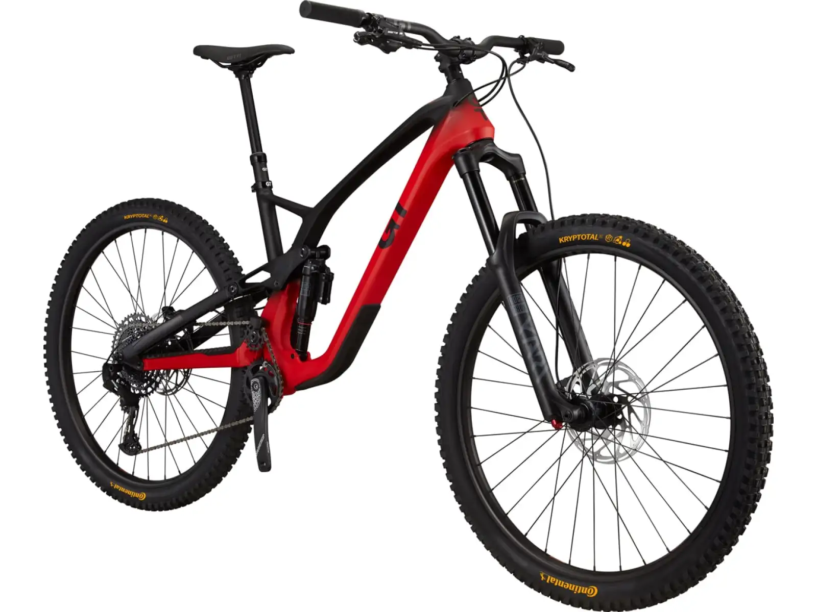 GT Force 29 Carbon Elite full suspension mountain bike Red