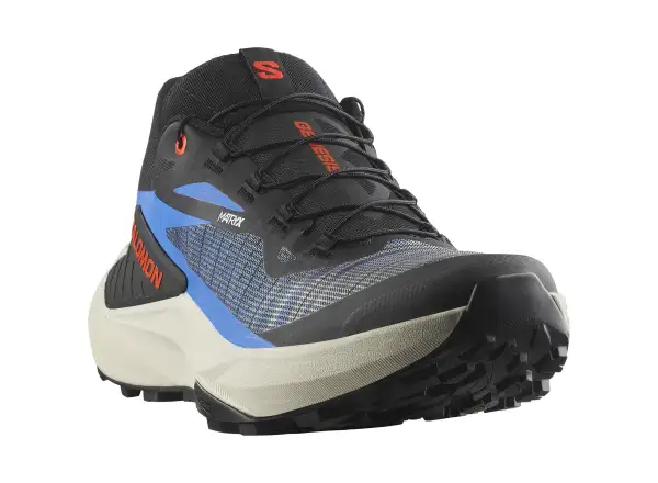 Salomon Genesis men's running shoes Black/French Blue/Cherry Tomato