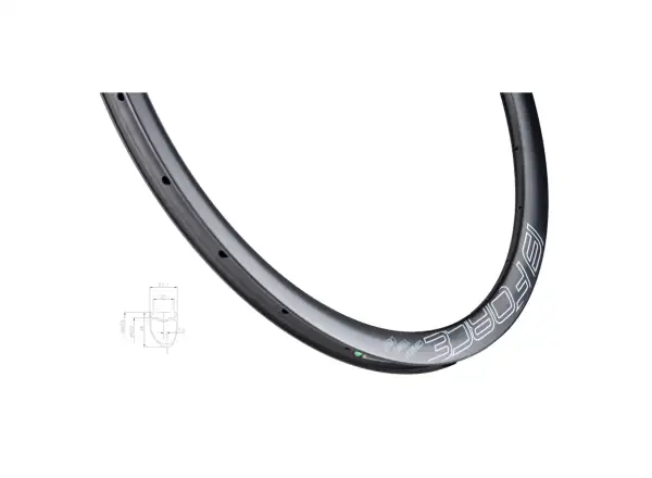 Force Carbon Disc road rim 35 mm 24 holes black