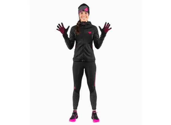 Dynafit Reflective women's leggings Black Out/Pink Glo