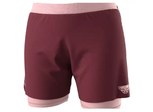 Dynafit Alpine Pro 2v1 women's running shorts Burgundy