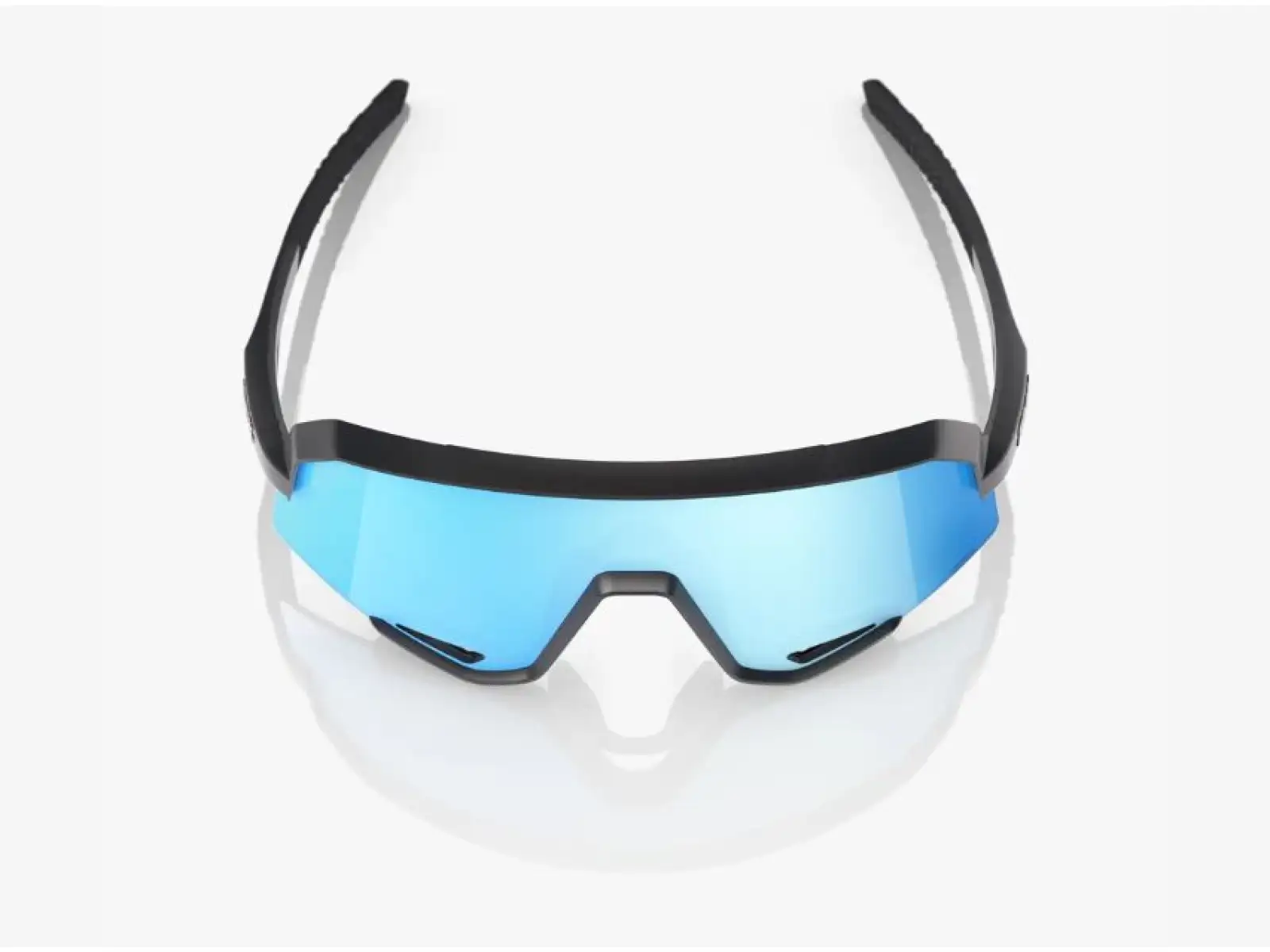 100% Slendale Matte Black/HiPER Blue Multilayer Mirror Sunglasses