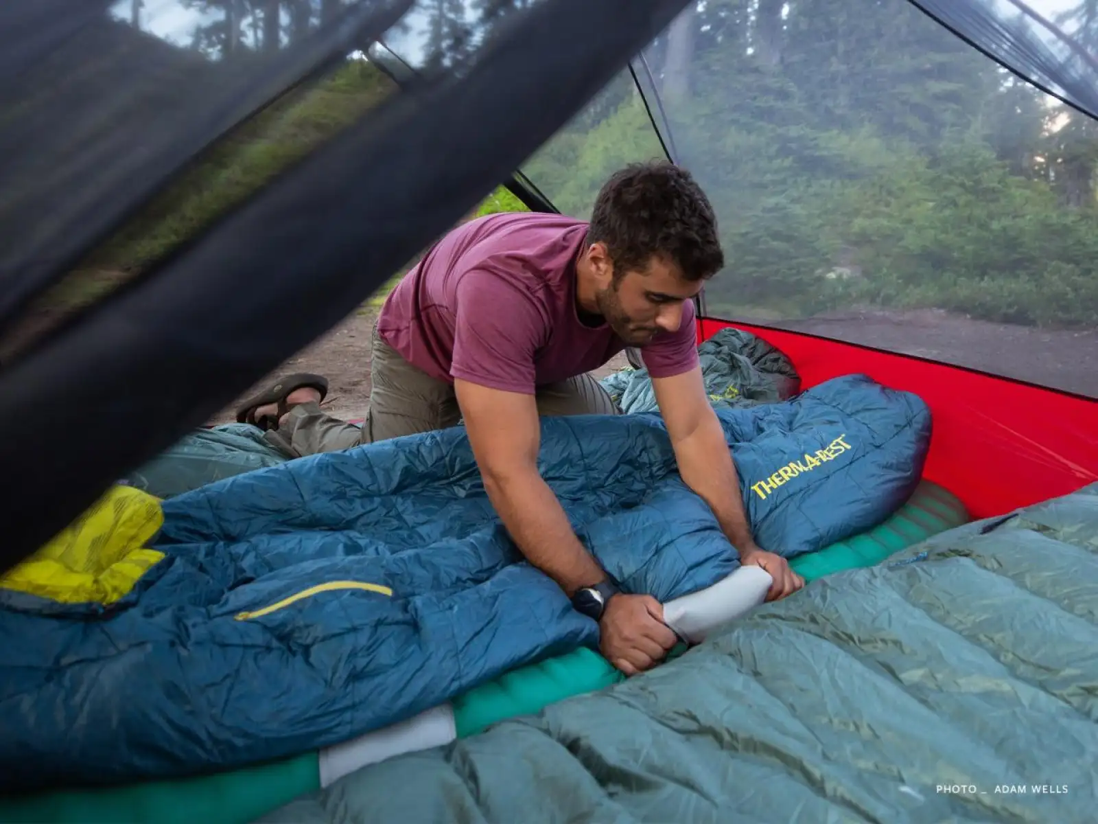 Therm-A-Rest Saros Regular Sleeping Bag -6°C blue-grey