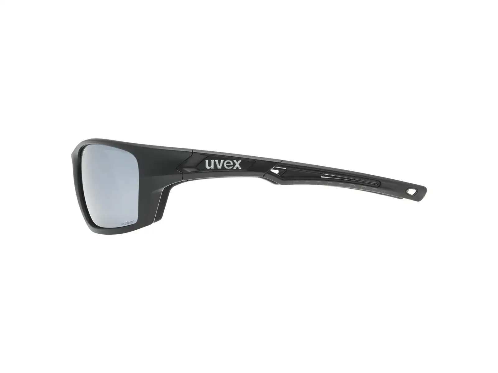 Uvex Sportstyle 232 P glasses Black Mat Red/Polavision Mirror Silver