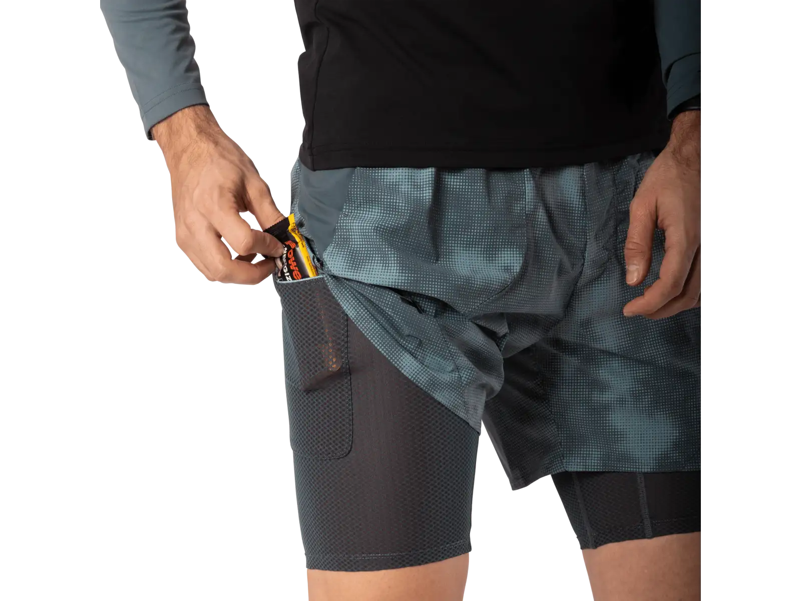 Dynafit Trail Reflective 2in1 men's running shorts Cinder