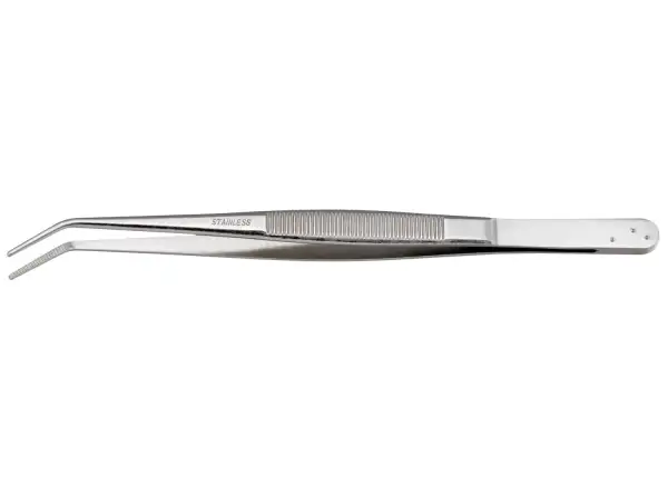 Unior flat bent tweezers 155mm