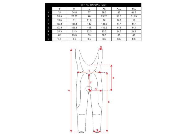 Silvini Rapone Pad MP1737 men's bib shorts cycling pad Black/Cloud