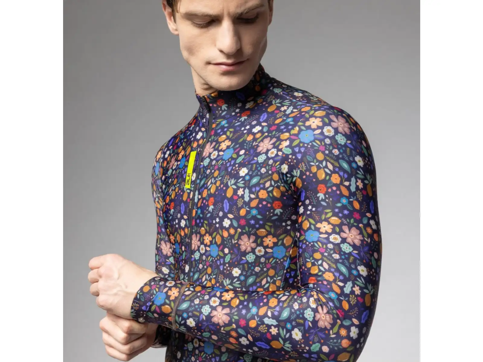 Alé Pragma men's insulated jersey long sleeve Flowery