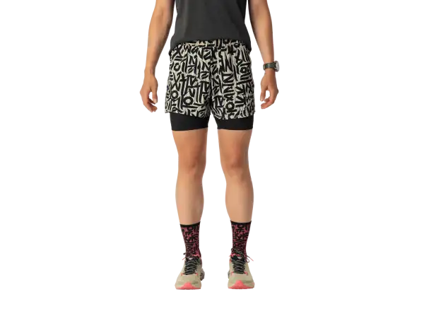 Dynafit Trail 2in1 women's running shorts Overcast
