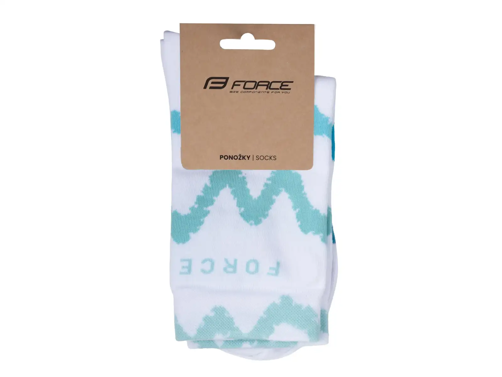 Force Endure cycling socks white/blue