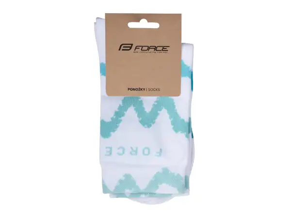 Force Endure cycling socks white/blue