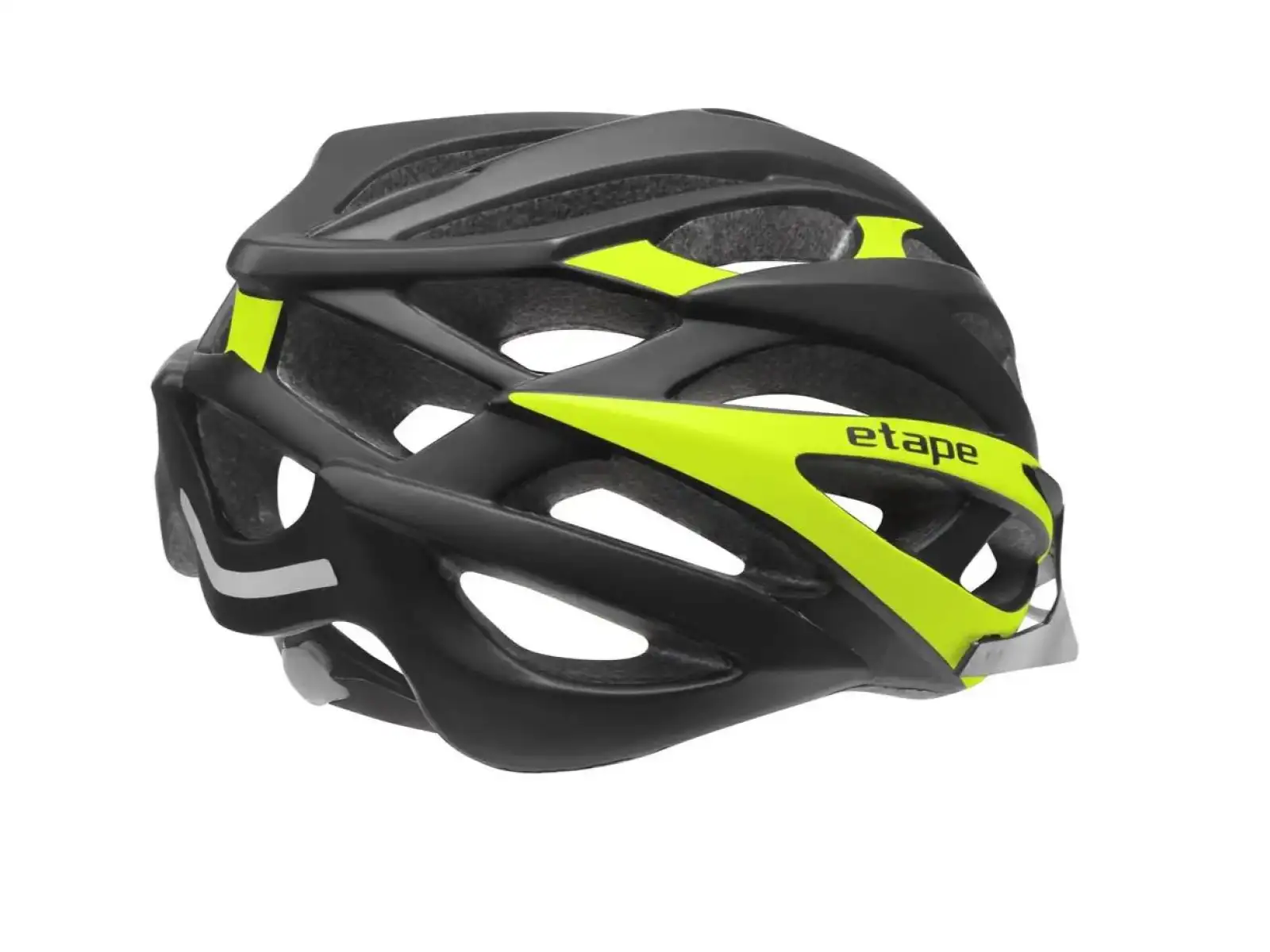 Etape Magnum cycling helmet black/yellow fluo matte