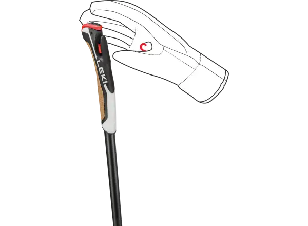 Leki PRC 750 running poles Black-white-dark Anthracite