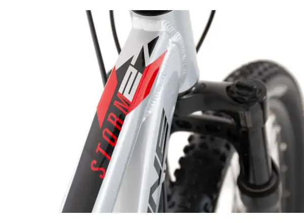 Rock Machine Storm 27 MD gloss silver/black/red children's bike
