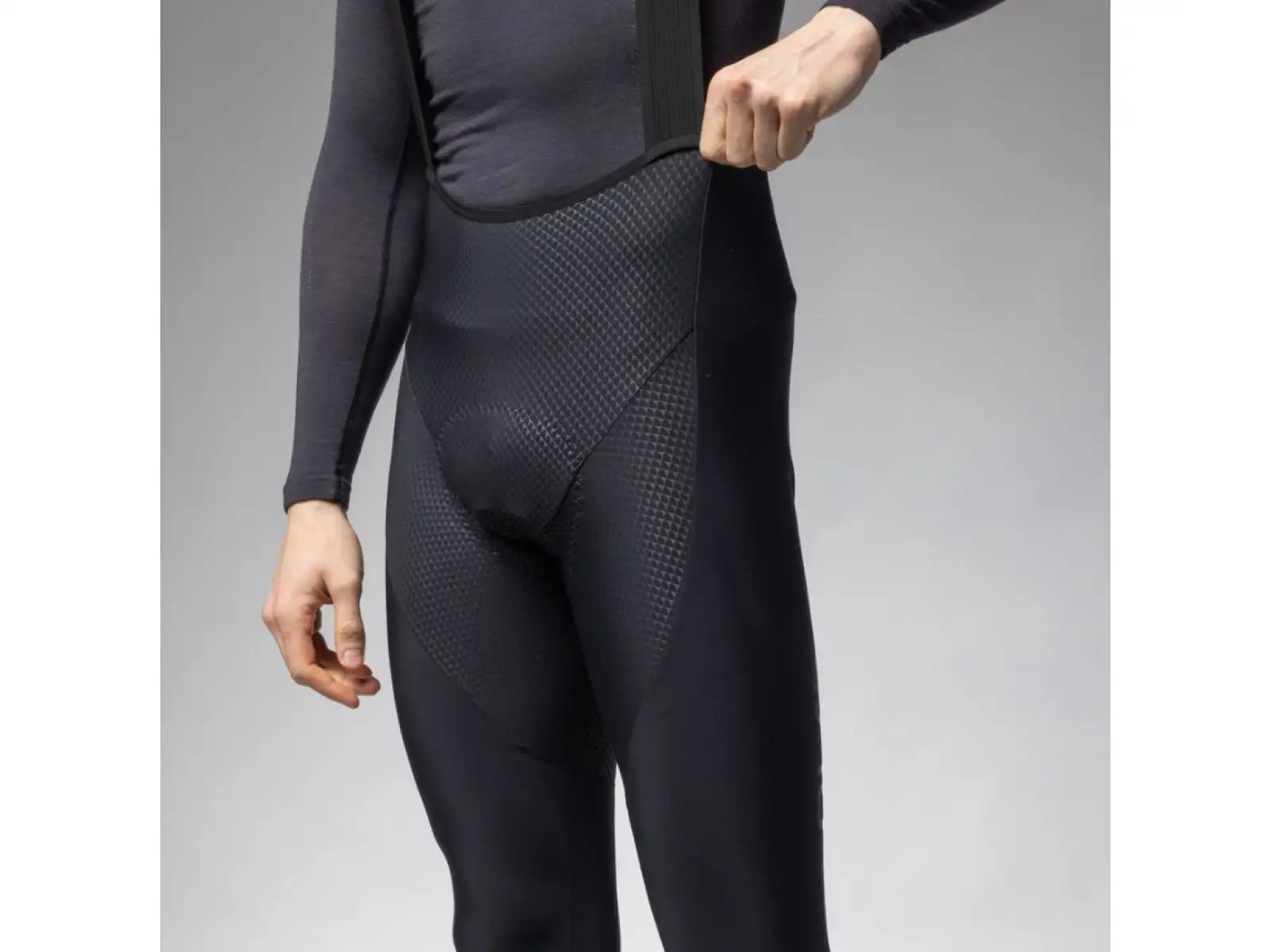 Alé R-EV1 Voltage men's winter trousers with bib and insert Black