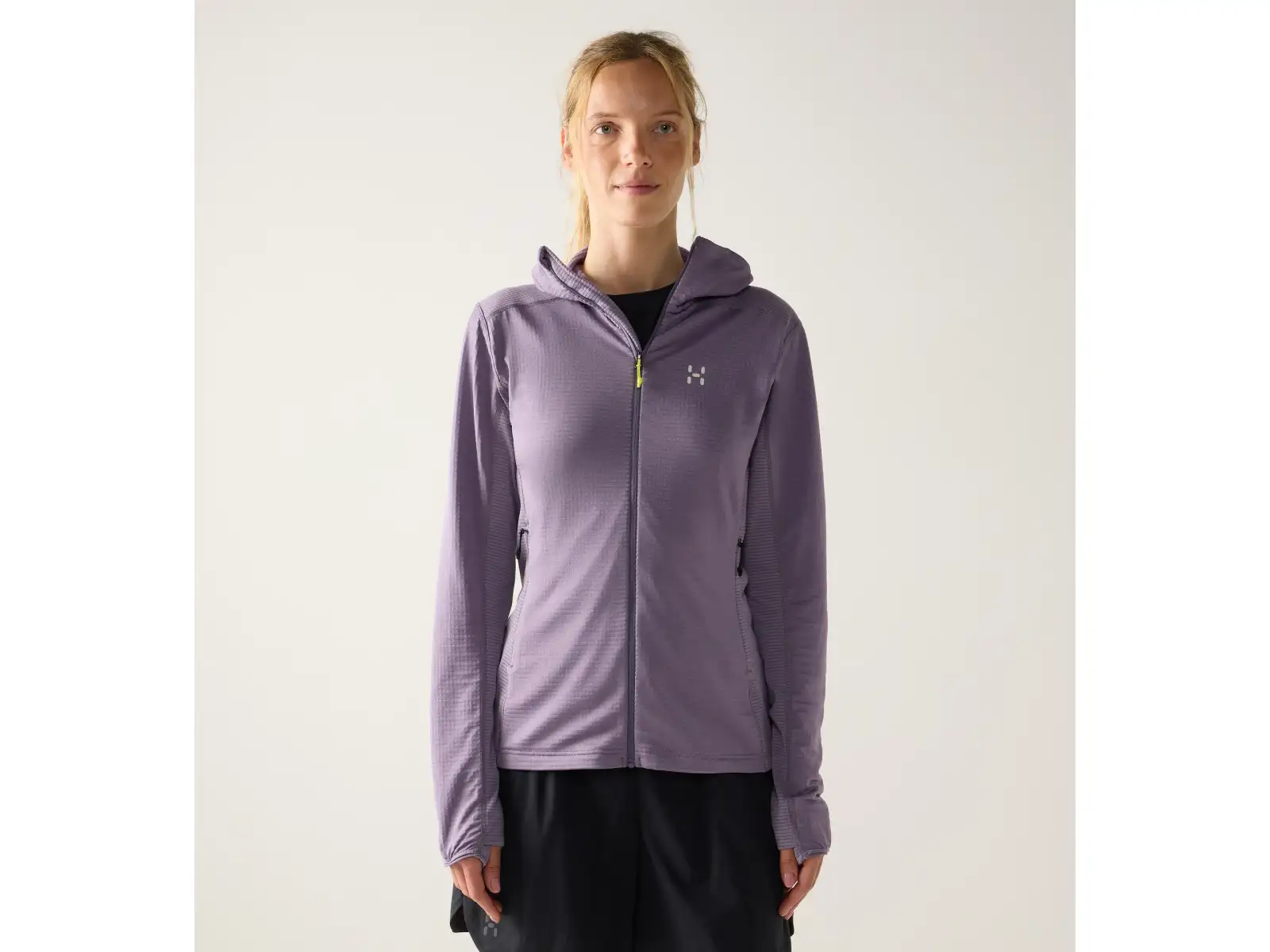 Haglöfs L.I.M Mid Multi Hood women's hooded sweatshirt Purple Fog