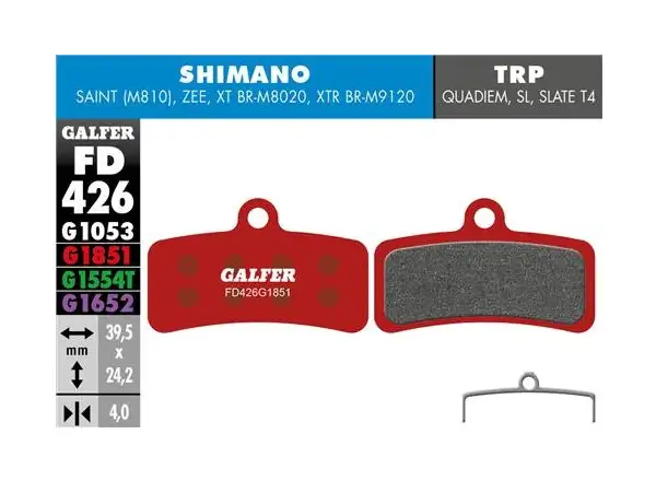 Galfer FD426 Advanced G1851 brake pads for Shimano/Tektro/TRP