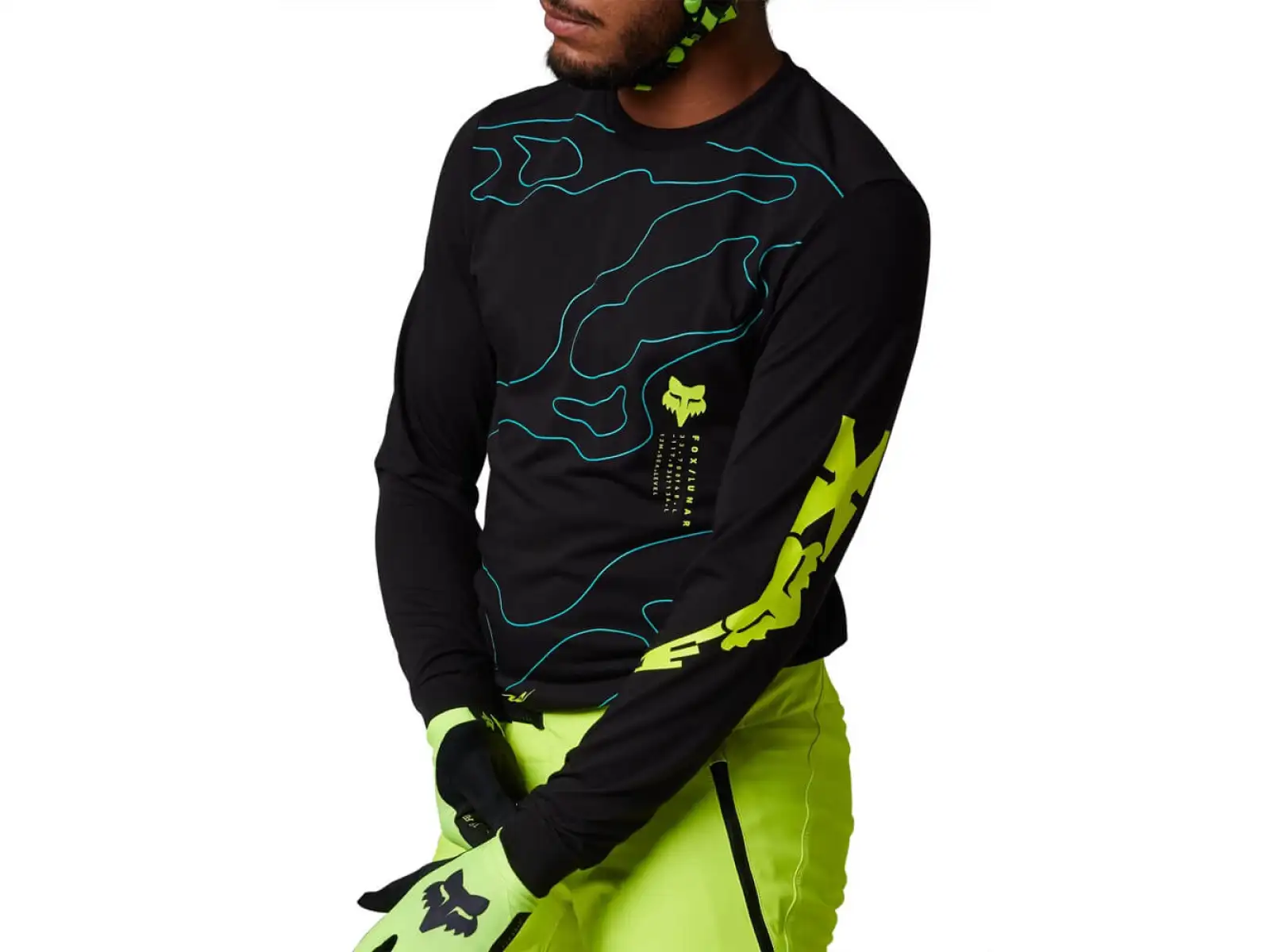 Fox Ranger Lunar Dr Md Ls men's jersey long sleeve Black