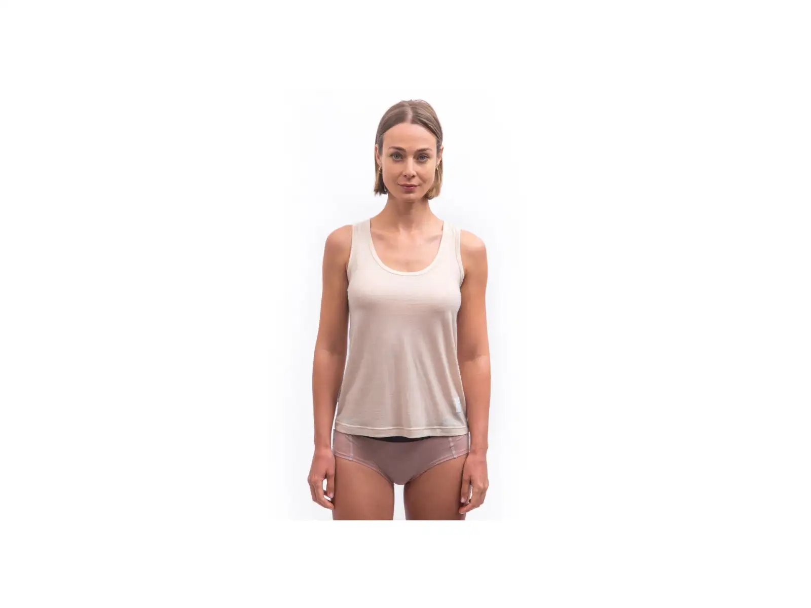 Sensor Merino Lite women's sleeveless shirt Mottled Beige