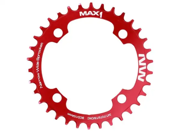 MAX1 Narrow Wide chainring BCD104, 34T red
