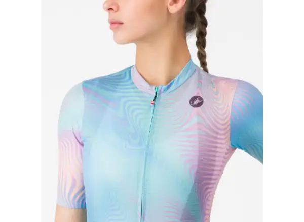 Castelli Cosmic Vortex women's jersey short sleeve Multicolor Pink Green