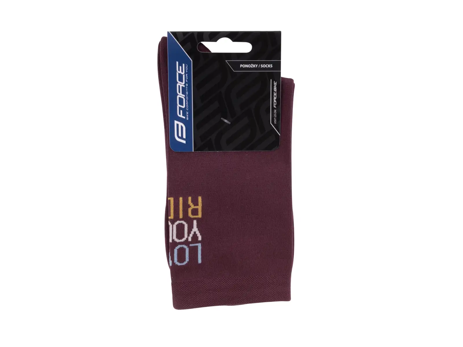 Force Love Your Ride socks burgundy