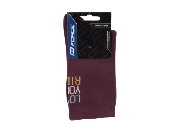 Force Love Your Ride socks burgundy