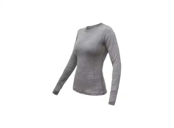 Sensor Merino Bold women's long sleeve shirt Cool Gray