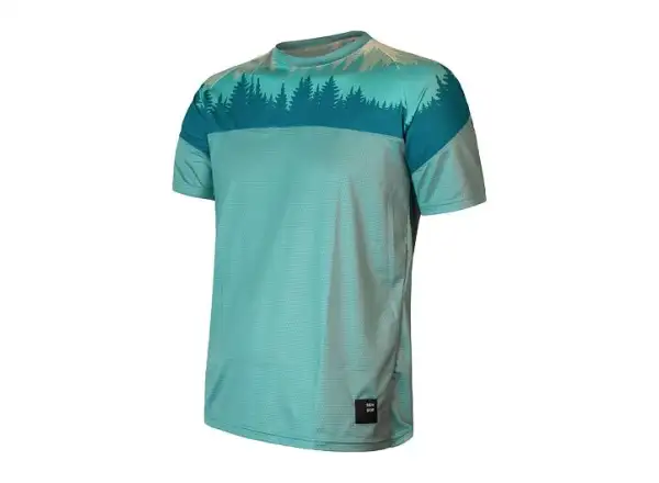 Sensor Coolmax Impress men's shirt short sleeve Mint/Trees