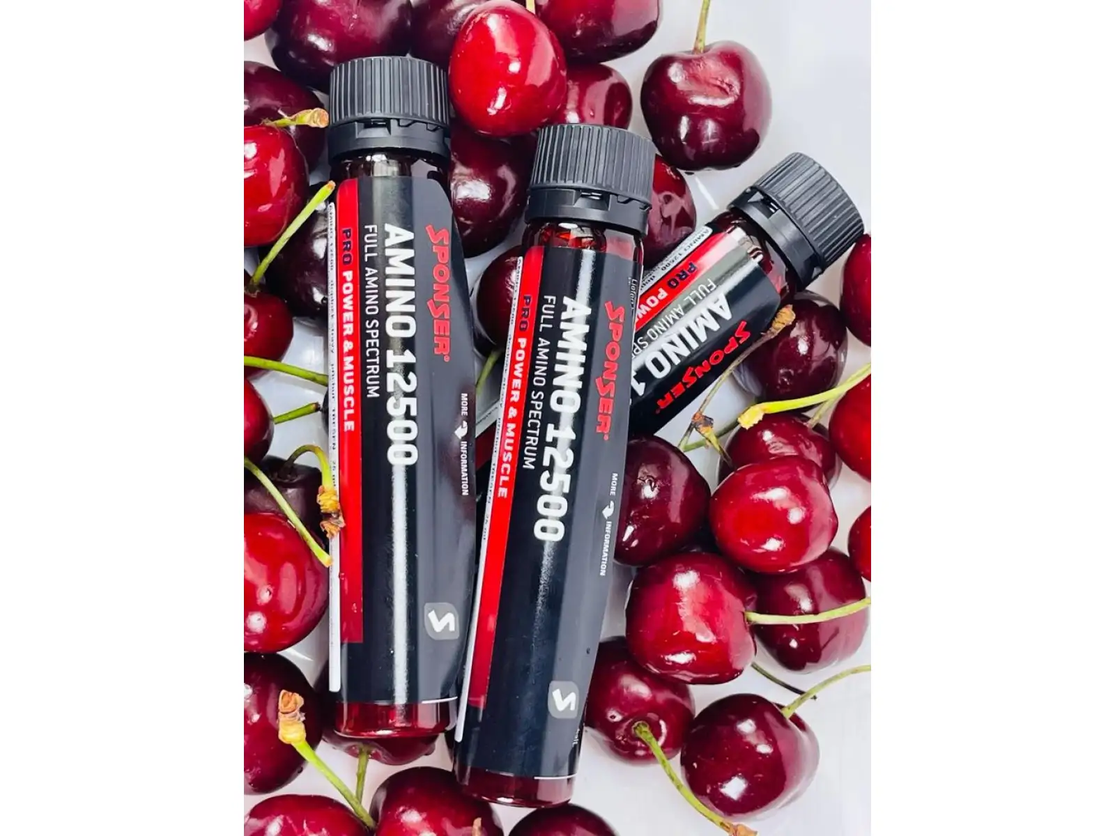 Sponser Amino 12500 amino acids in ampoules 25 ml Cherry