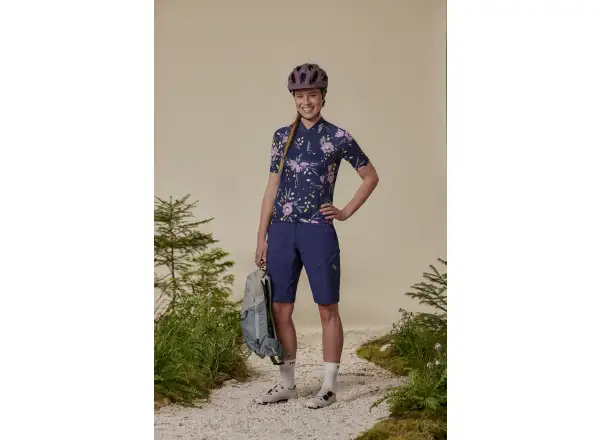 Maloja VilsaM. AOP 1/2 women's jersey short sleeve Deep Black