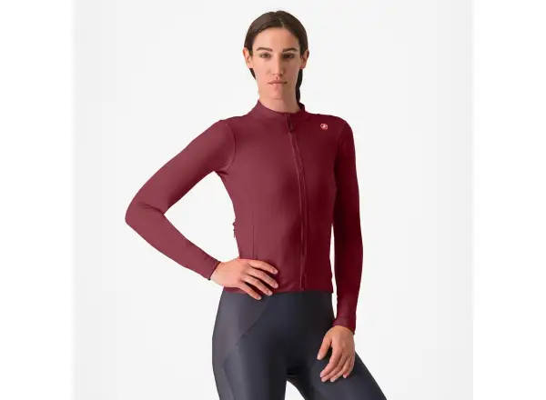 Castelli Espresso Thermal women's jersey Deep Bordeaux