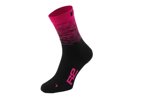 R2 Race cycling socks black/pink