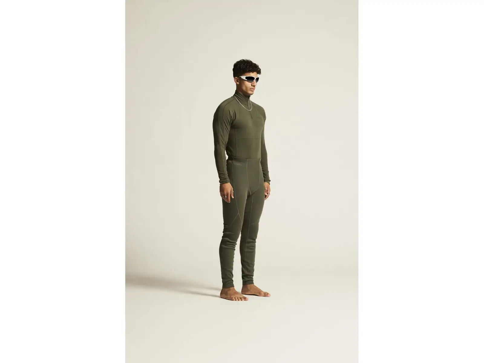 Craft ADV Wool Merino men's long sleeve zip tee green