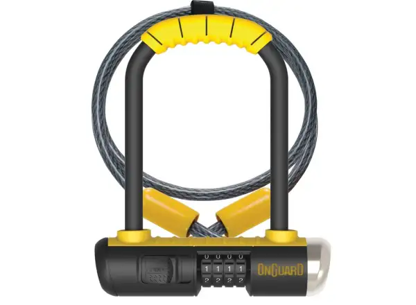 OnGuard Bulldog Mini 8015C Combination U-Lock 90x140 mm, Steel Cable