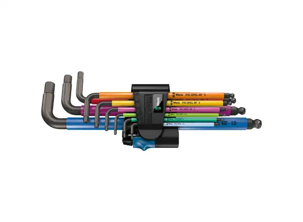 Wera 950/9 Hex-Plus Multicolour HF 1 hex L-keys with holding set 9 pcs