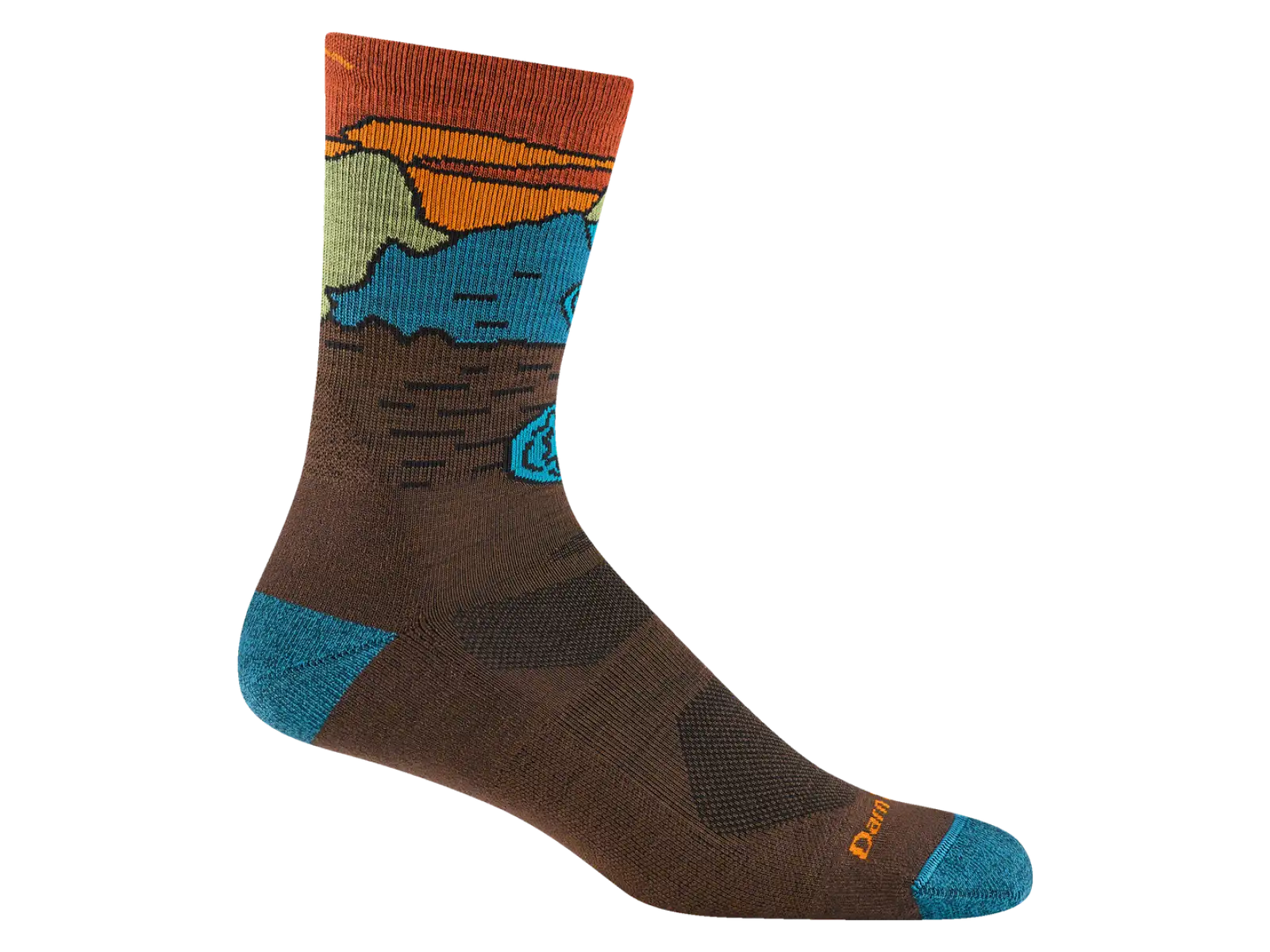Darn Tough Chasing Waterfalls Micro Crew Lightweight Cushion men's socks Earth