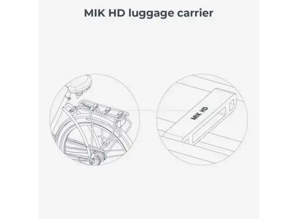 Urban Iki Ta-ke rear bike seat for MIK carriers Fuji Blue/Bincho Black