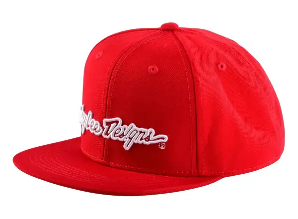 Troy Lee Designs Signature Snapback Cap Red/White