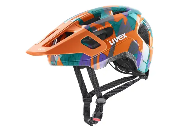 Uvex React JR kids helmet Papaya Camo