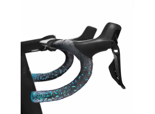 Supacaz Super Sticky Kush Star Fade bar tape Blue Refractor/Blue Star Plugz