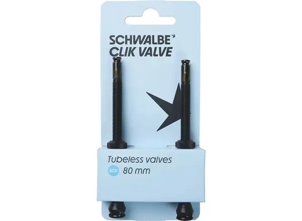 Schwalbe Clik tubeless valves 80 mm black