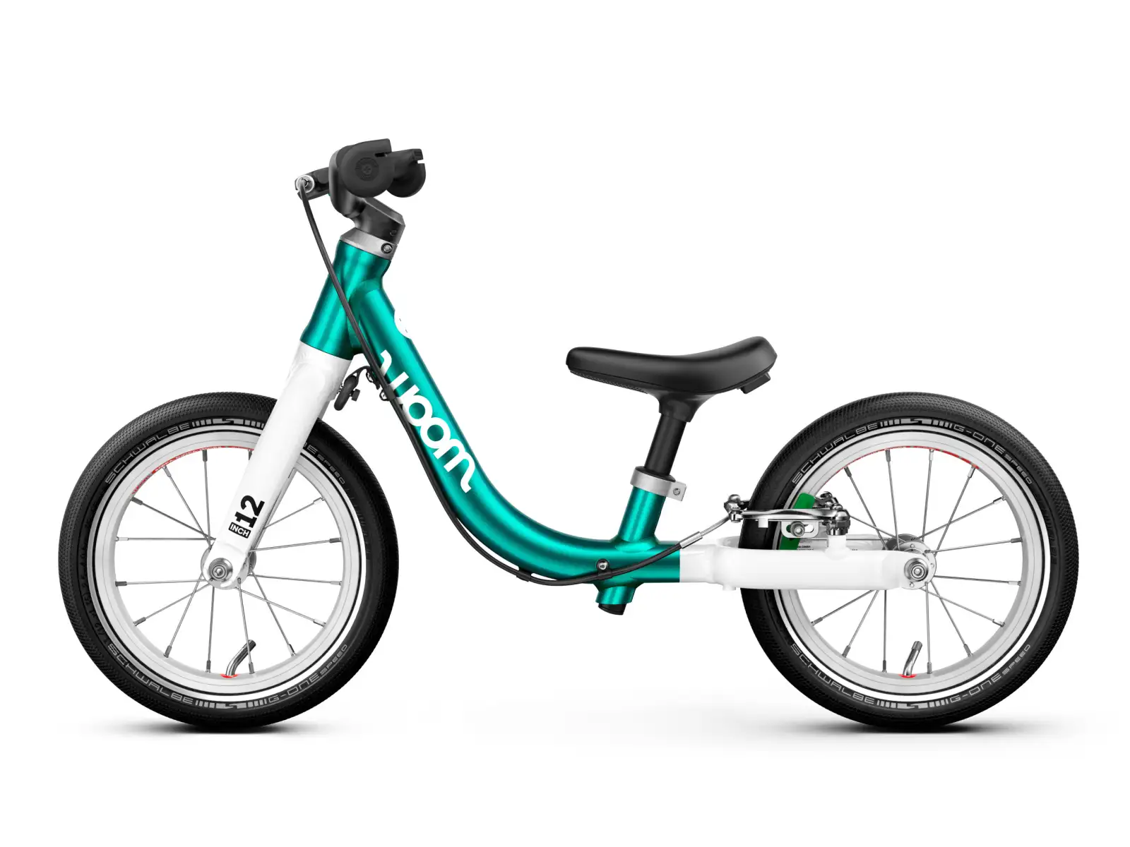Woom GO 1 children's balance bike 12" Metallic Turquoise
