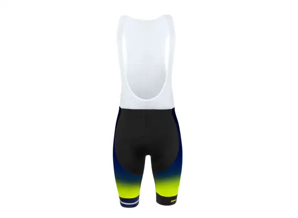 Force Dash men's bib shorts with padding blue/fluo